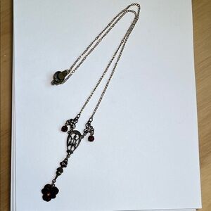 Antique- style red necklace